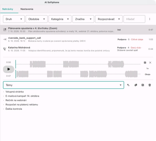 Témy stretnutia v Zoome
